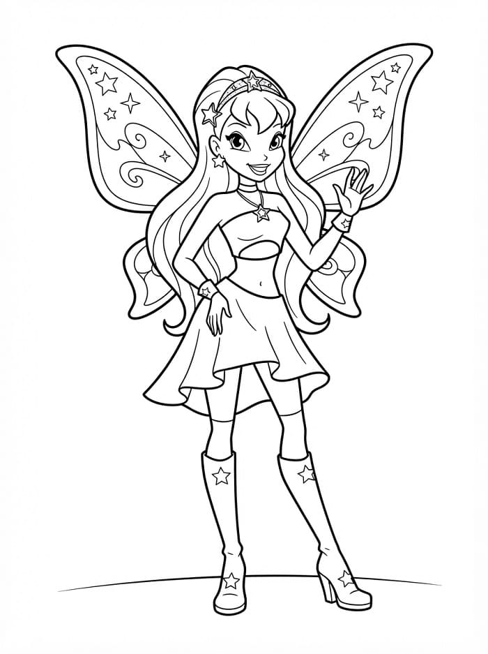 Winx Club'dan Stella Boyama Sayfası