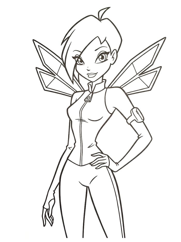 Winx Club'dan Tecna Boyama Sayfası
