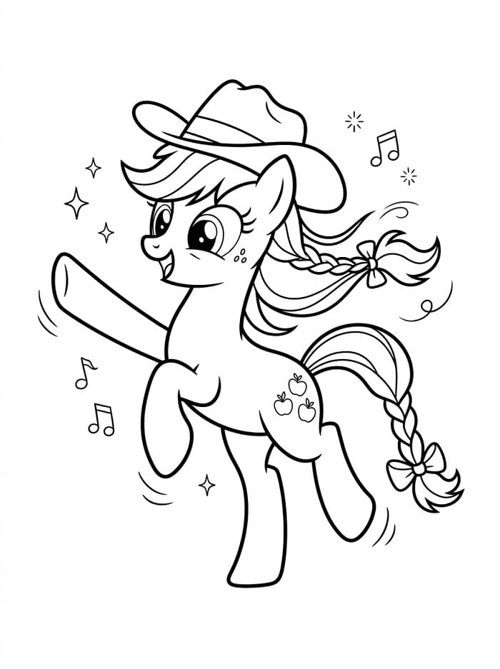 Yazdırılabilir Applejack Boyama Sayfası