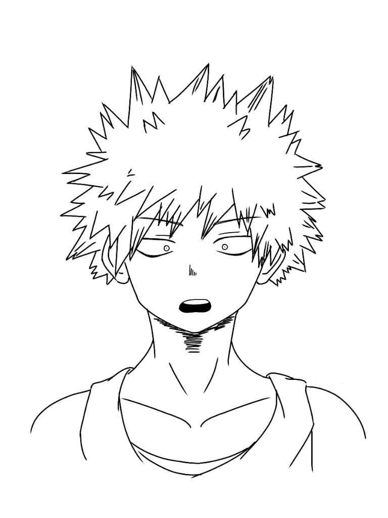 Yazdırılabilir Bakugo Görsel Boyama Sayfası