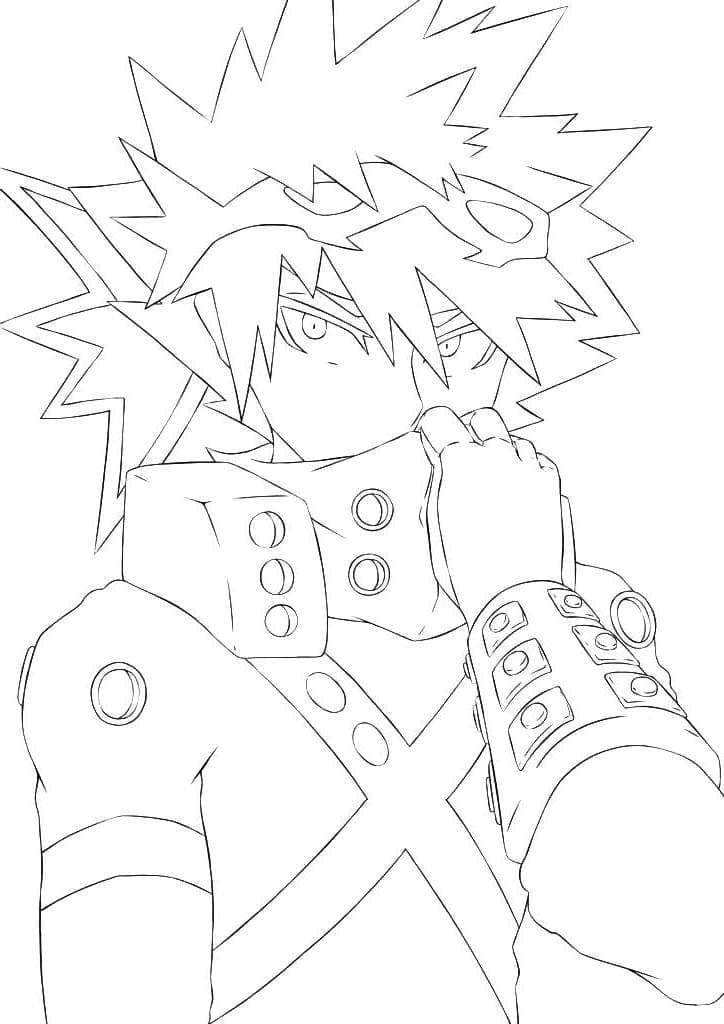 Yazdırılabilir Bakugo Ücretsiz Boyama Sayfası