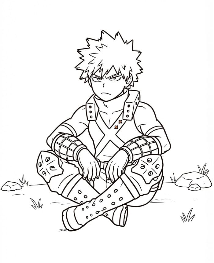Yazdırılabilir Bakugo Boyama Sayfası