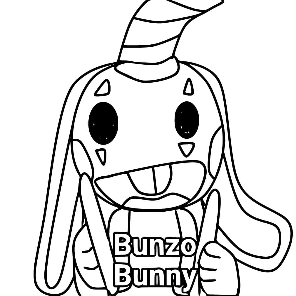 Yazdırılabilir Bunzo Bunny Boyama Sayfası