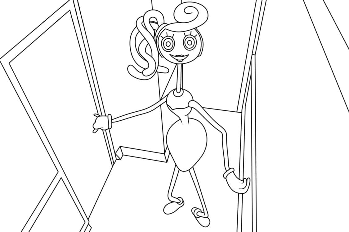 Yazdırılabilir Mommy Long Legs Boyama Sayfası