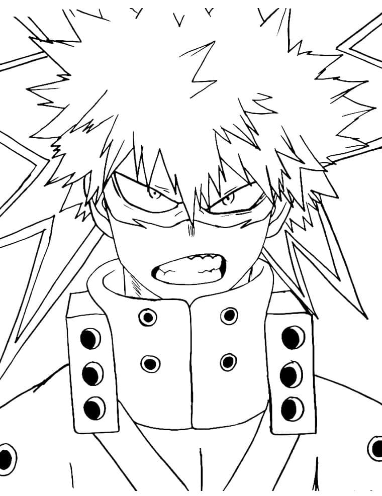 Yazdırılabilir Ücretsiz Bakugo Boyama Sayfası