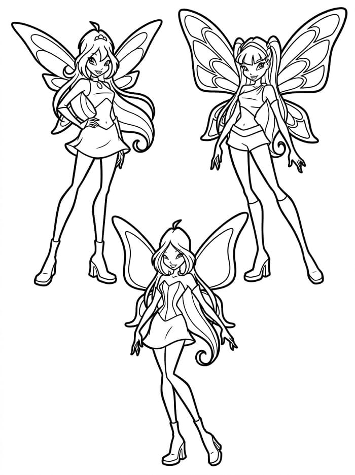 Winx Club Boyama Sayfaları