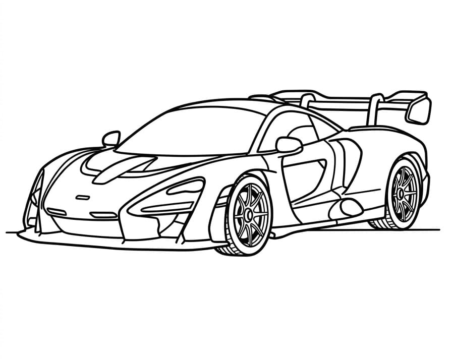 Bir McLaren Araba Boyama Sayfası