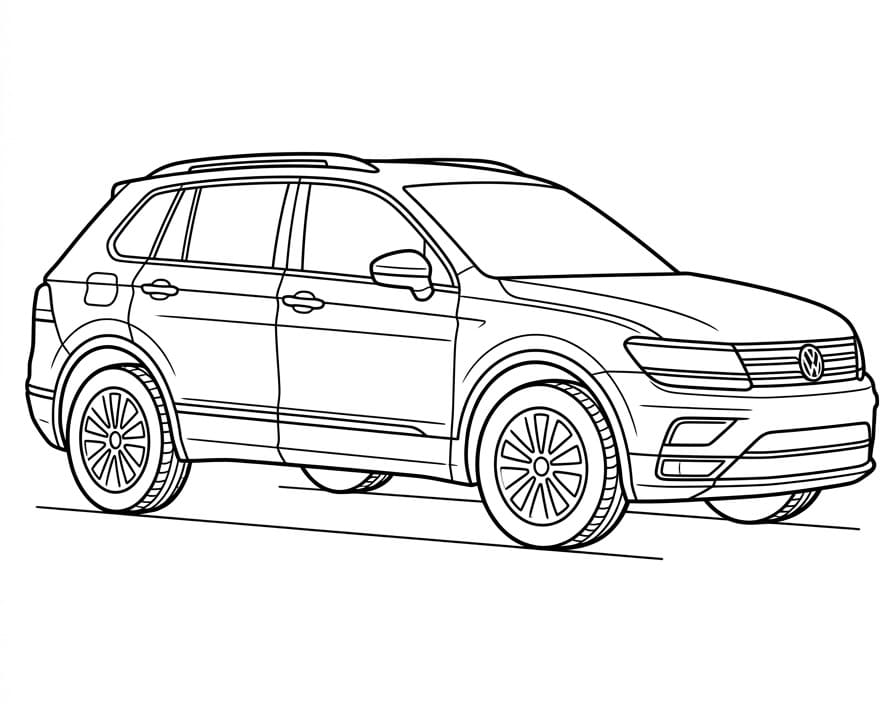 Bir Volkswagen Araba Boyama Sayfası