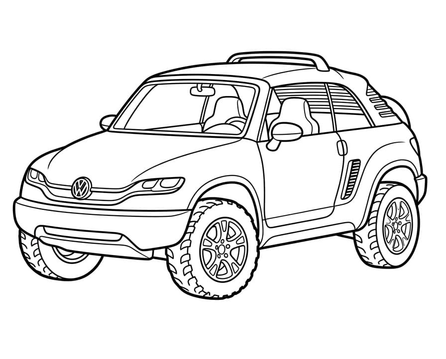 Bir Volkswagen Boyama Sayfası