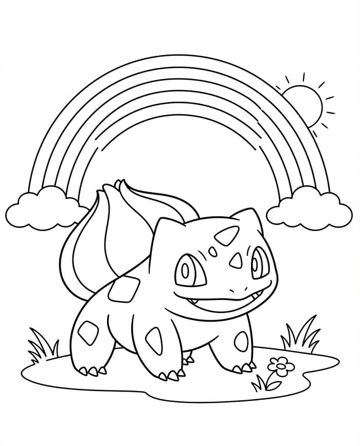 Bulbasaur Baskı İçin Boyama Sayfası