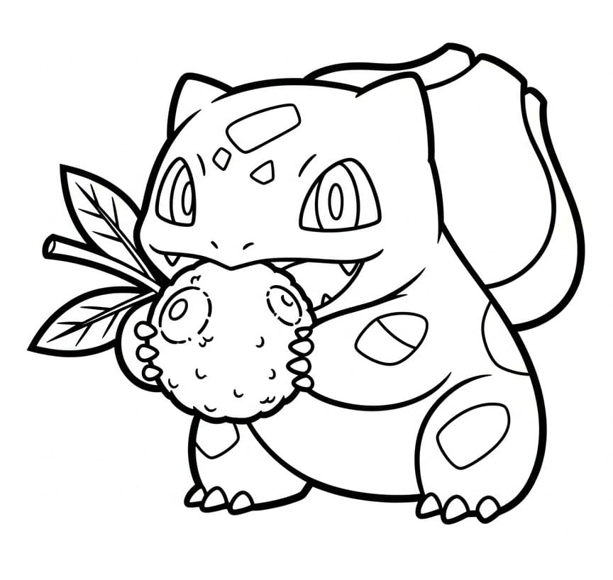 Bulbasaur Bedava Boyama Sayfası