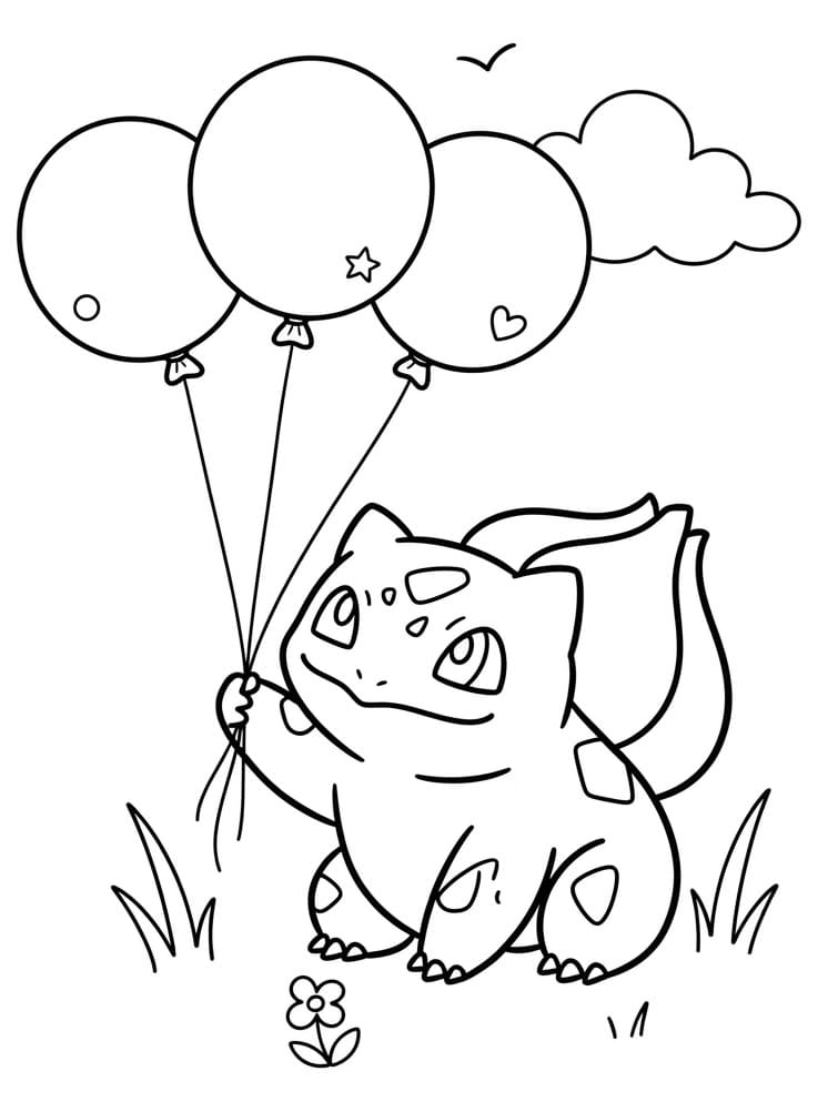 Bulbasaur Çocuklar İçin Boyama Sayfası