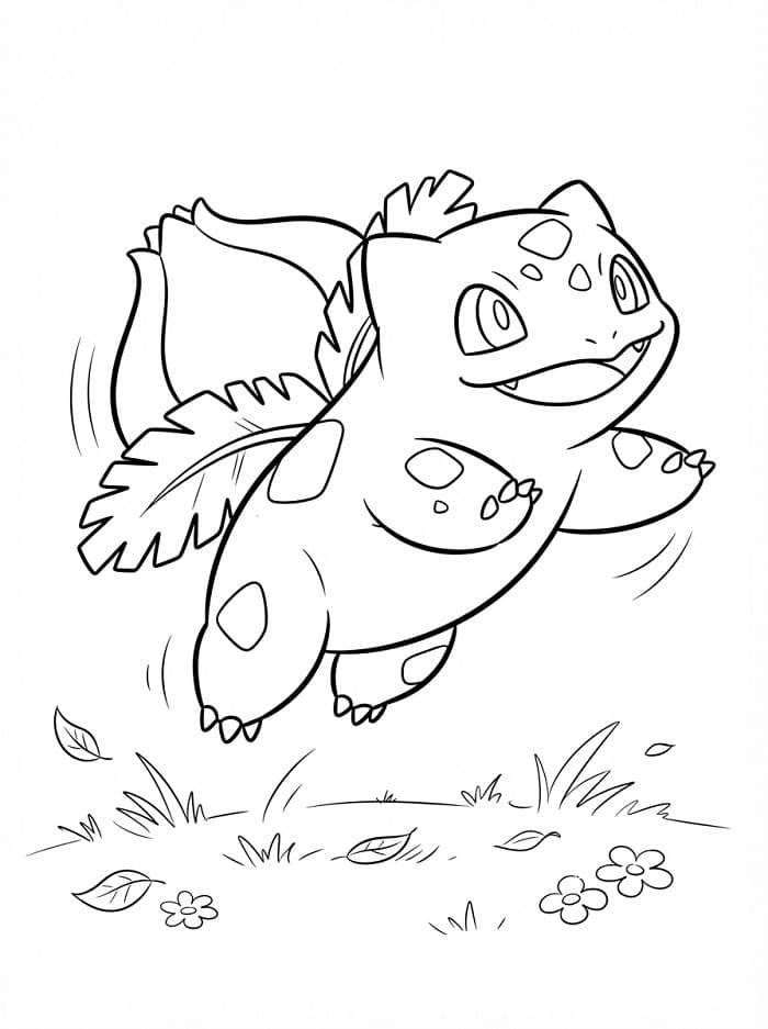 Bulbasaur Pokémon'da Boyama Sayfası