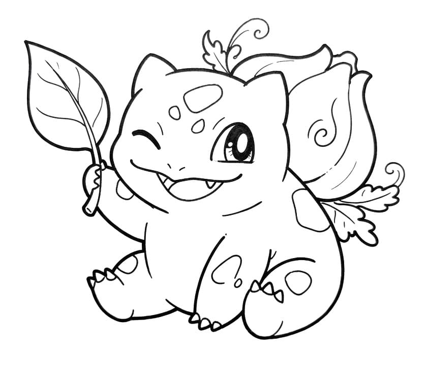 Bulbasaur Pokémon'dan Boyama Sayfası