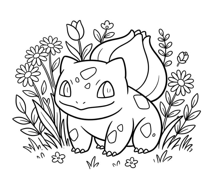 Bulbasaur Yazdırılabilir Çocuklar İçin Boyama Sayfası