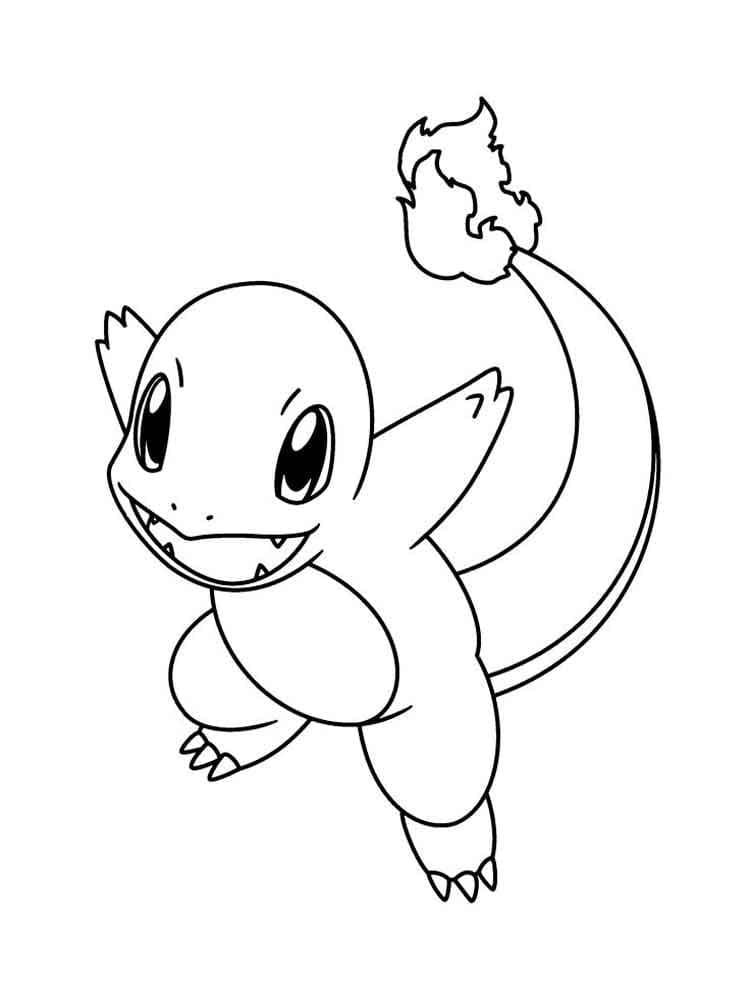 Charmander Baskı İçin Boyama Sayfası