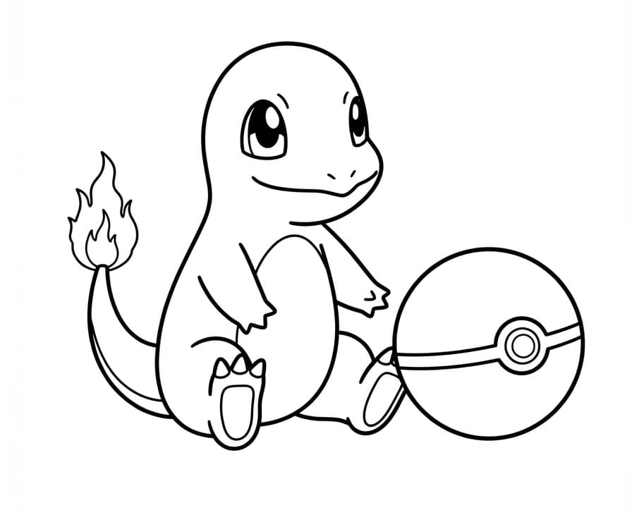 Charmander Bedava Boyama Sayfası