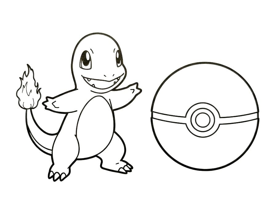 Charmander Ücretsiz Yazdırılabilir Boyama Sayfası