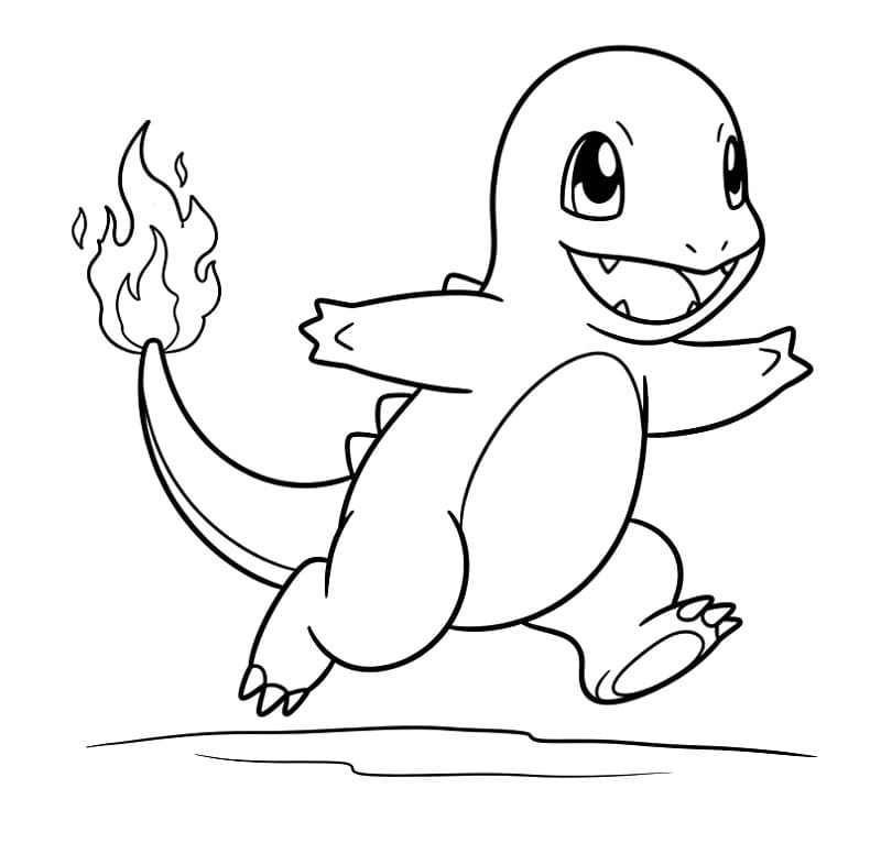 Charmander Yazdır Boyama Sayfası