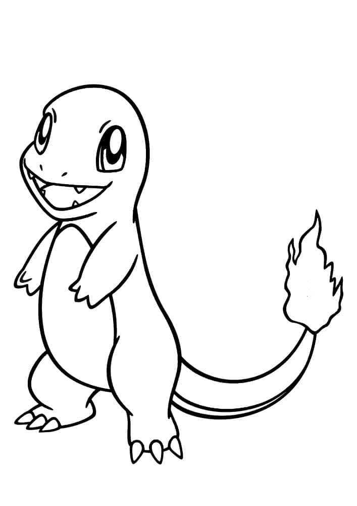 Charmander Yazdırılabilir Çocuklar İçin Boyama Sayfası