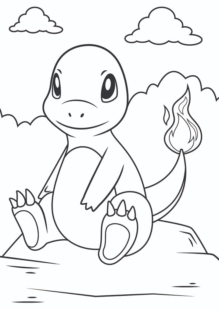 Charmander Yazdırılabilir Boyama Sayfası