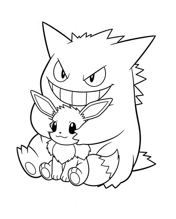 Gengar 1 Yaş Çocuklar İçin Boyama Sayfası