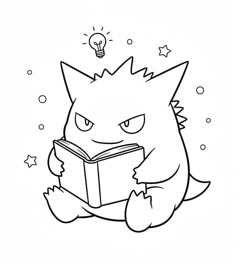 Gengar 2 Yaş Çocuklar İçin Boyama Sayfası