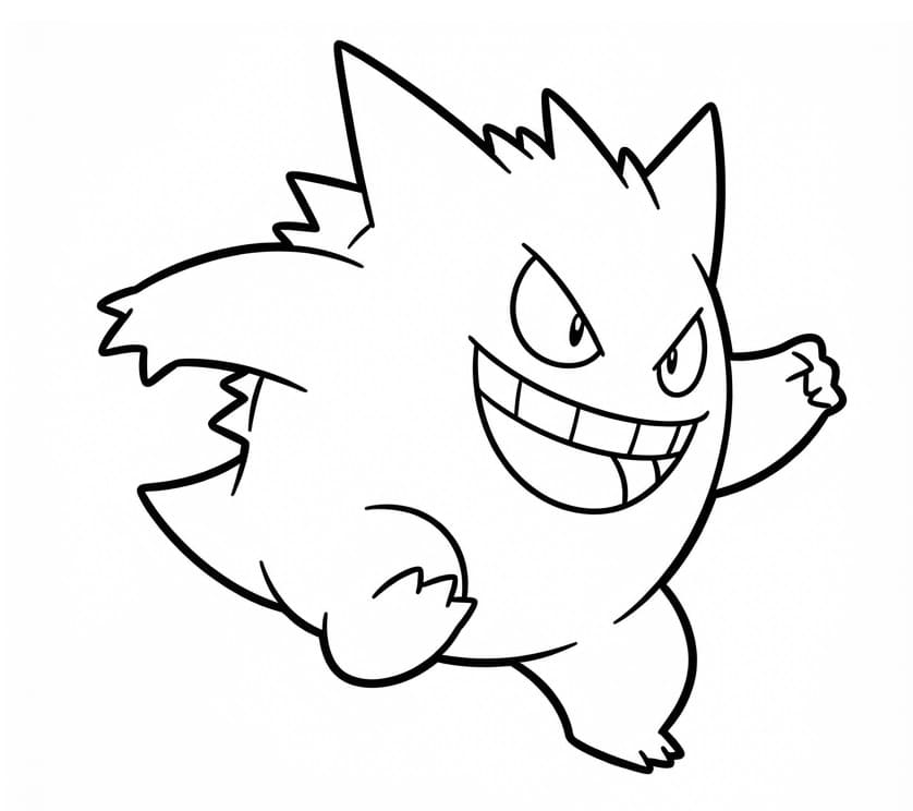 Gengar Ücretsiz Boyama Sayfası