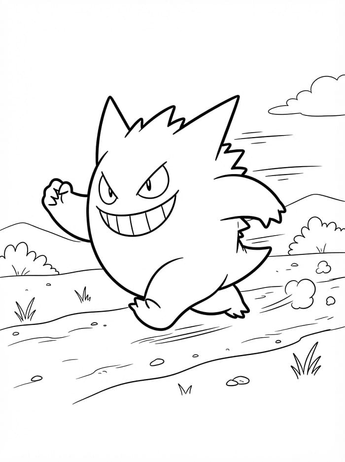 Gengar Yazdır Boyama Sayfası
