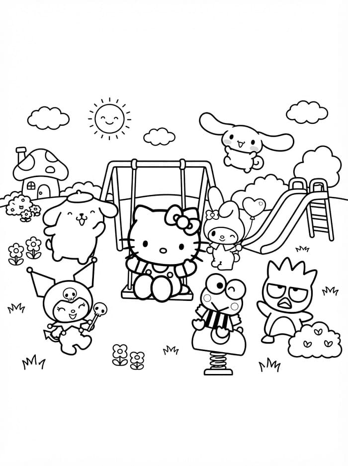 Güzel Sanrio Boyama Sayfası