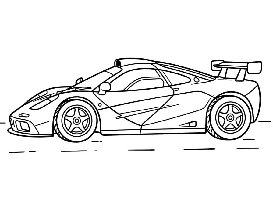 Havalı McLaren Araba Boyama Sayfası