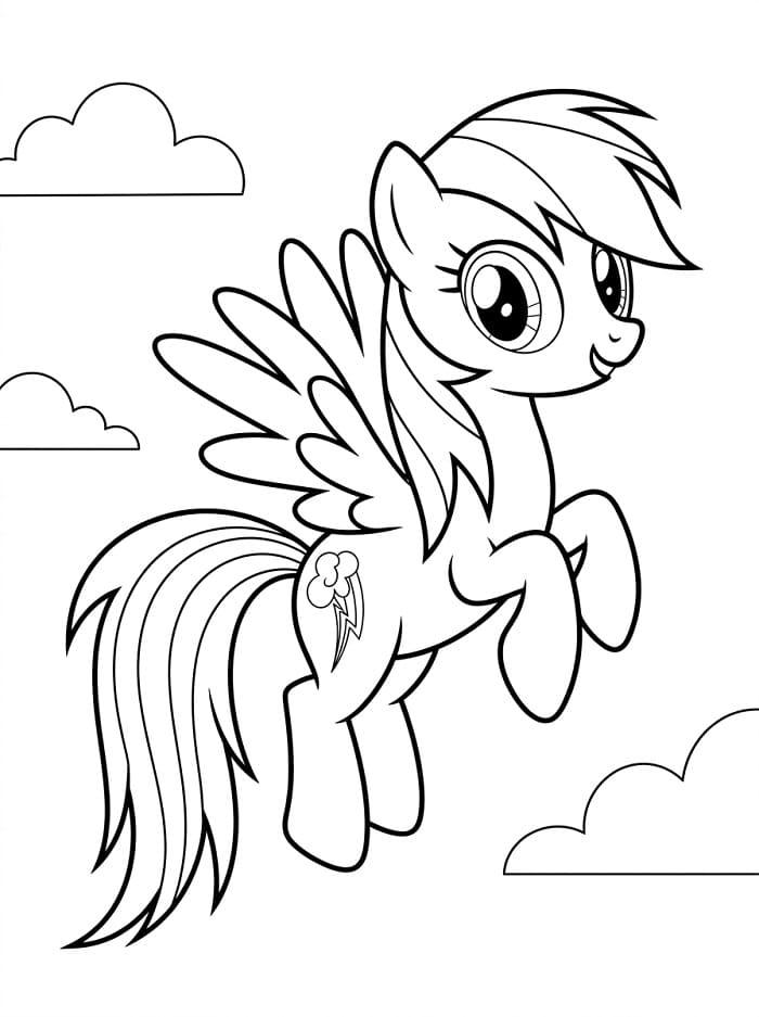 Hoş Rainbow Dash Boyama Sayfası