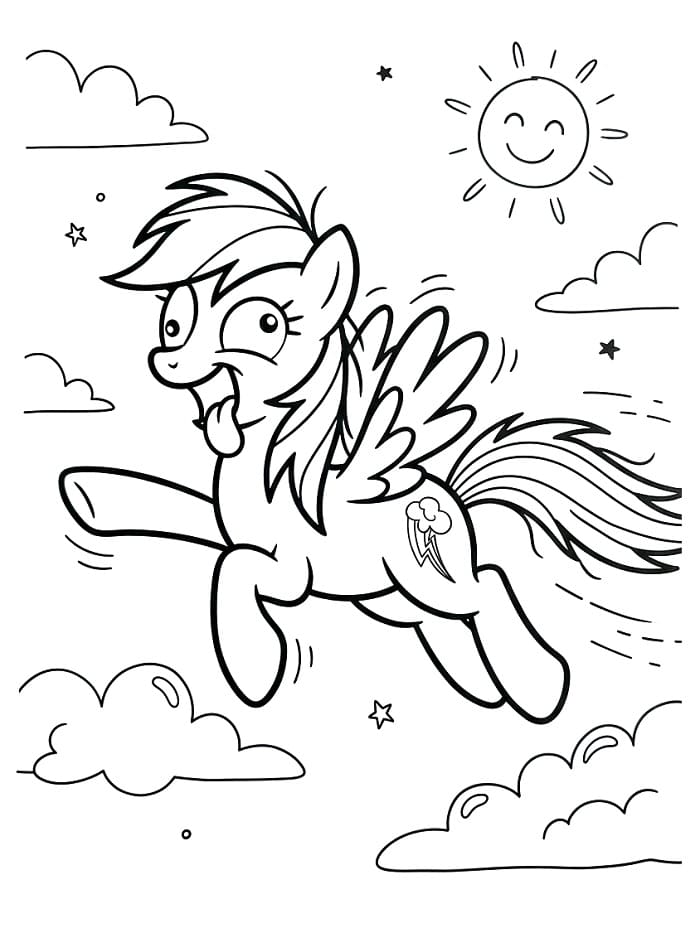 Komik Rainbow Dash Boyama Sayfası