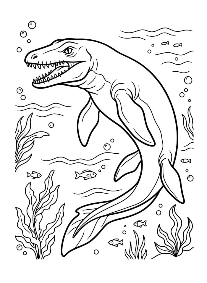 Korkunç Mosasaurus Boyama Sayfası