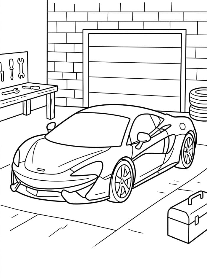 McLaren Baskı İçin Boyama Sayfası