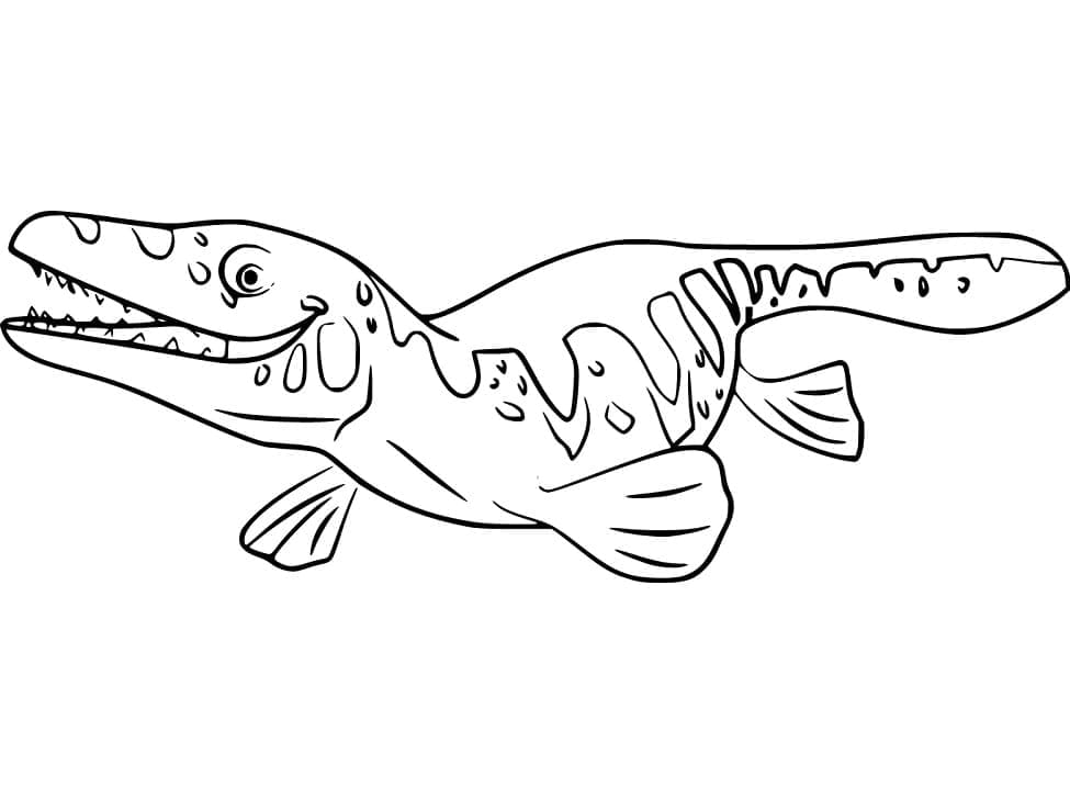 Mosasaurus 1 Yaş Çocuklar İçin Boyama Sayfası