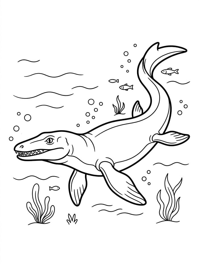 Mosasaurus Boyama Sayfaları