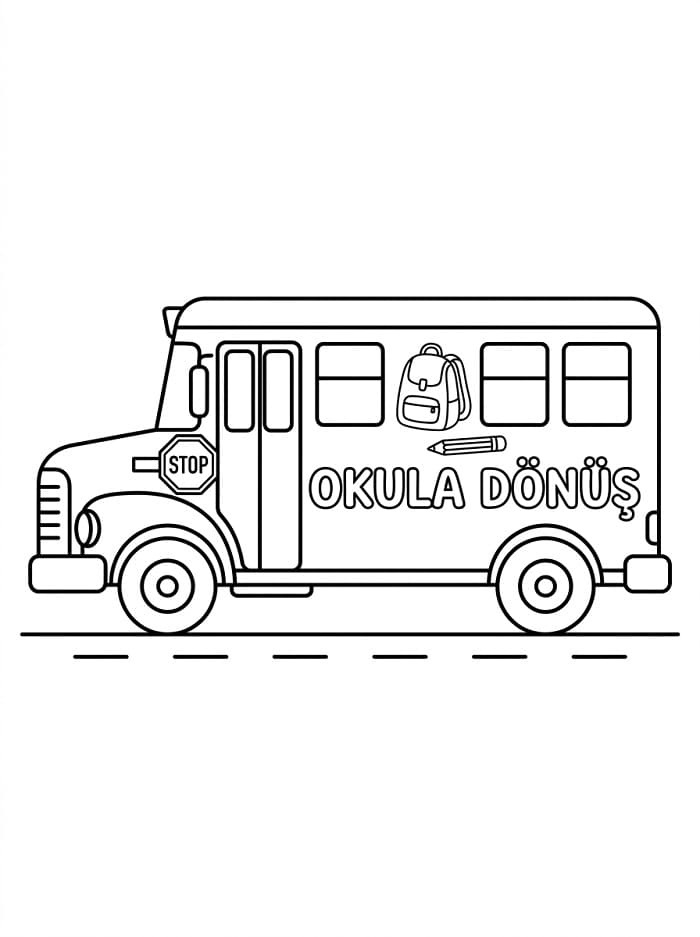 Okula Dönüş (17) Boyama Sayfası