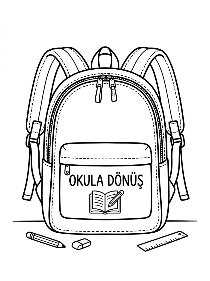 Okula Dönüş (20) Boyama Sayfası