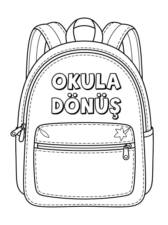Okula Dönüş (21) Boyama Sayfası
