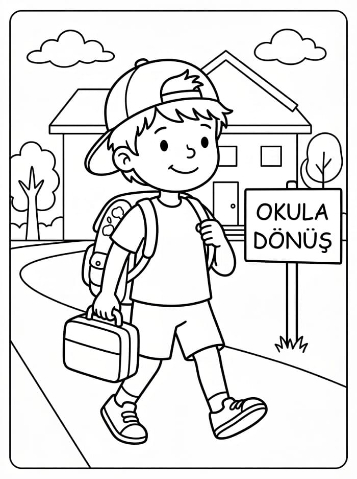 Okula Dönüş (6) Boyama Sayfası