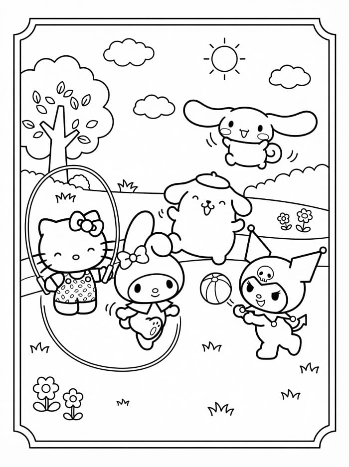 Oyuncu Sanrio Boyama Sayfası