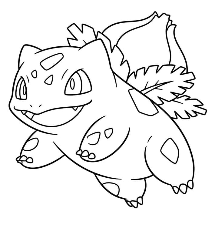 Pokémon Bulbasaur Boyama Sayfası