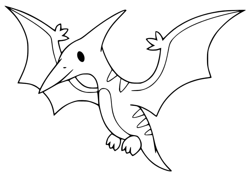 Pterodaktil Bedava Boyama Sayfası