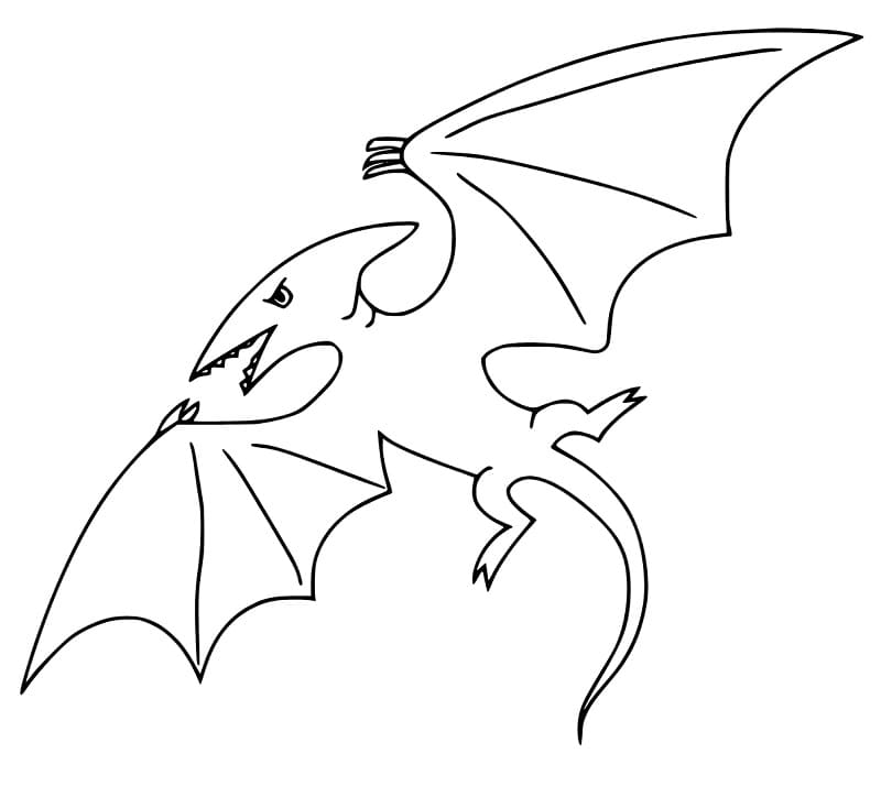 Pterodaktil Çocuklar İçin Boyama Sayfası