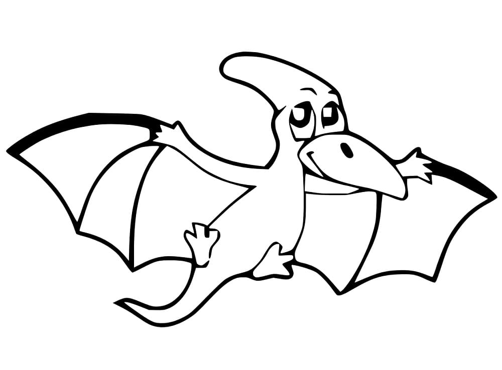 Pterodaktil Ücretsiz Boyama Sayfası