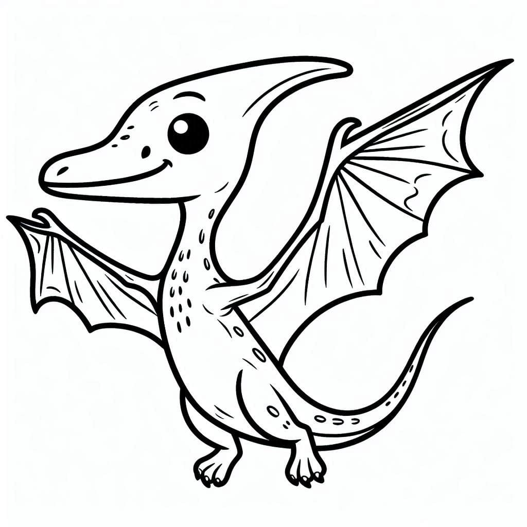Pterodaktil Yazdır Boyama Sayfası