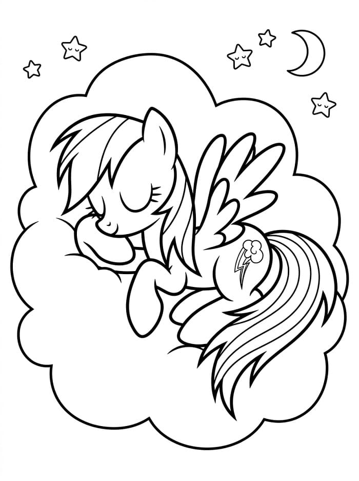 Rainbow Dash Bedava Boyama Sayfası