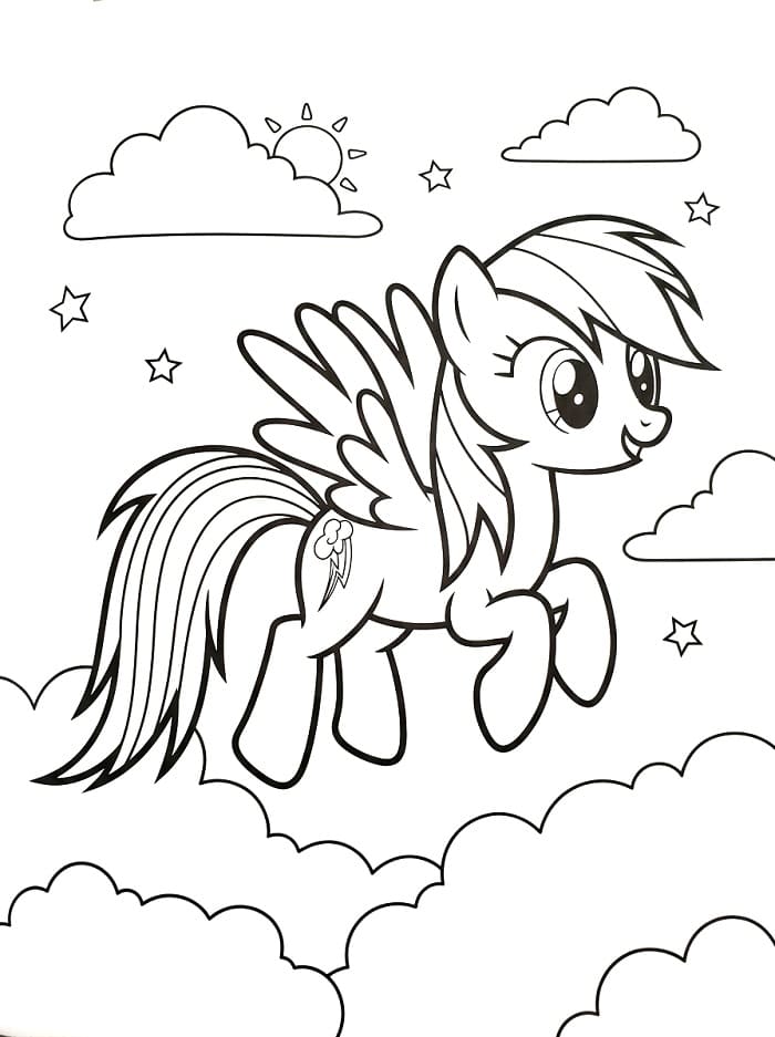 Rainbow Dash Çocuklar İçin Boyama Sayfası