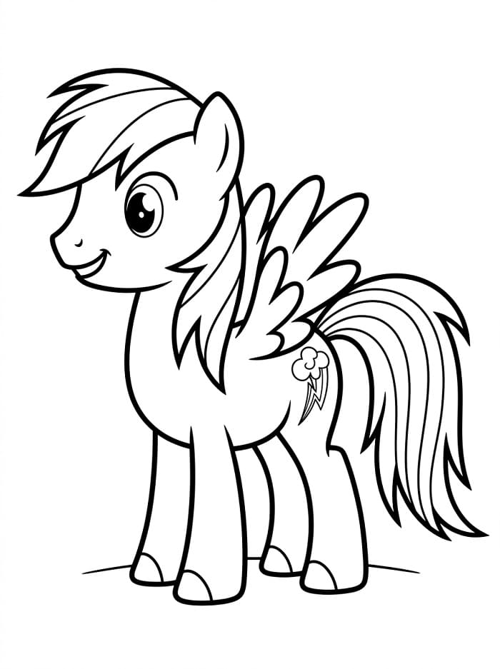 Rainbow Dash My Little Pony'den Boyama Sayfası